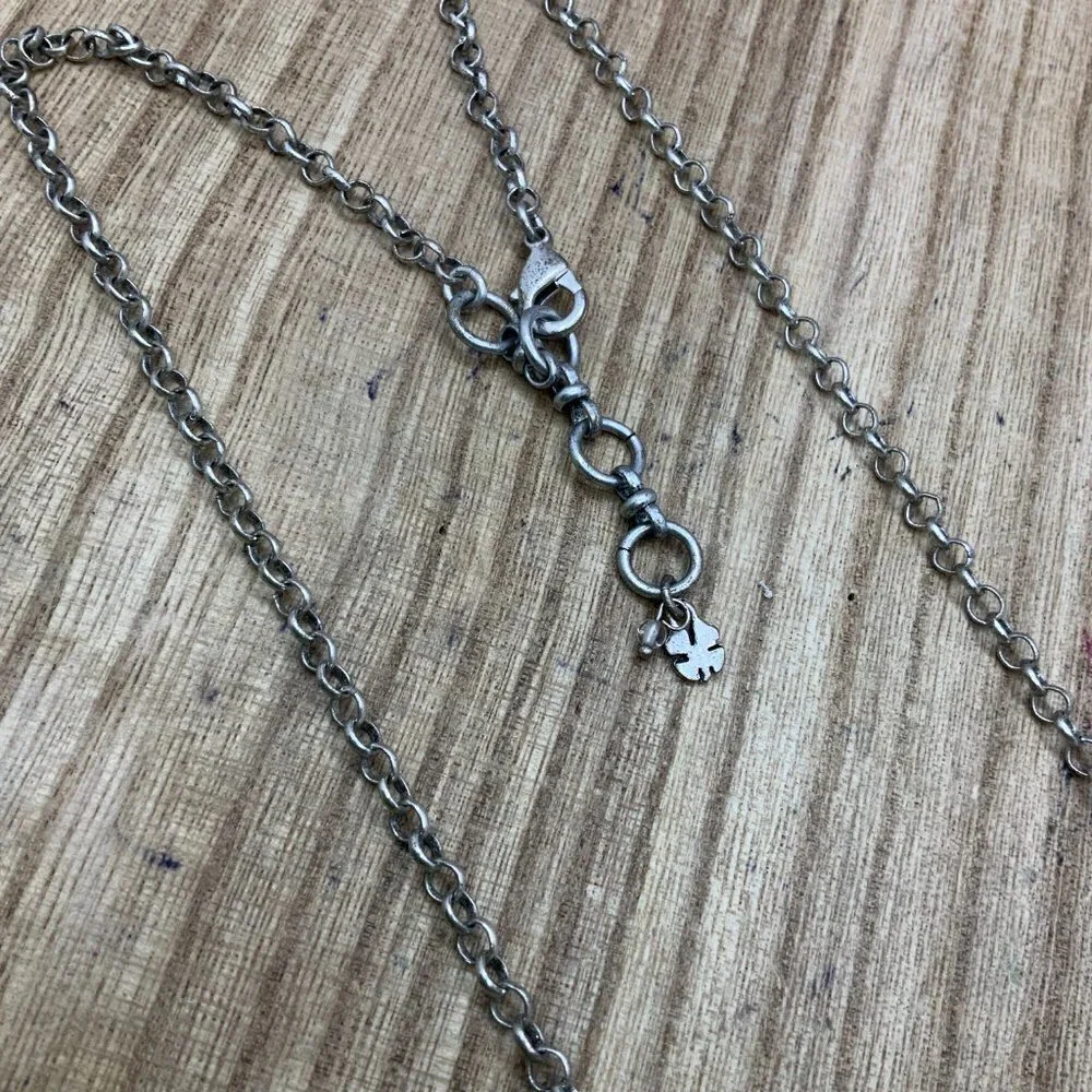 Lucky Brand Silver Tone Chevron Chain Necklace